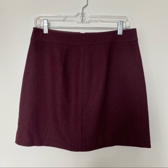 Madewell Maroon Fireside Mini Skirt (size 4) - Picture 3 of 10